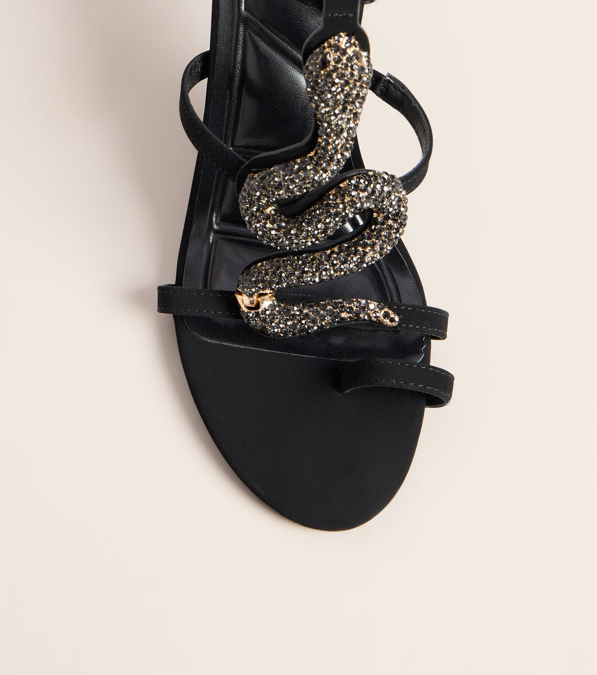 Venomous Glam Rhinestone Snake Heels