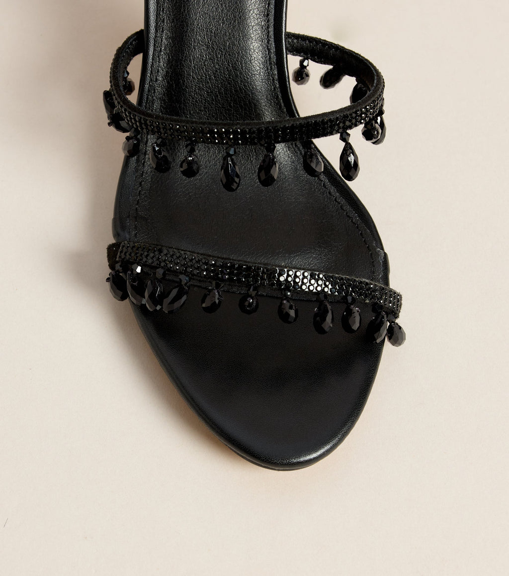 Dripping In Glam Beaded Spiral Stiletto Heels