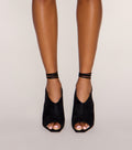 Wrapped Up Peep-Toe Stiletto Heels