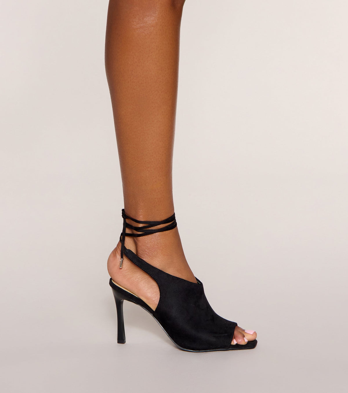 Wrapped Up Peep-Toe Stiletto Heels