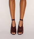 Wrapped Up Peep-Toe Stiletto Heels