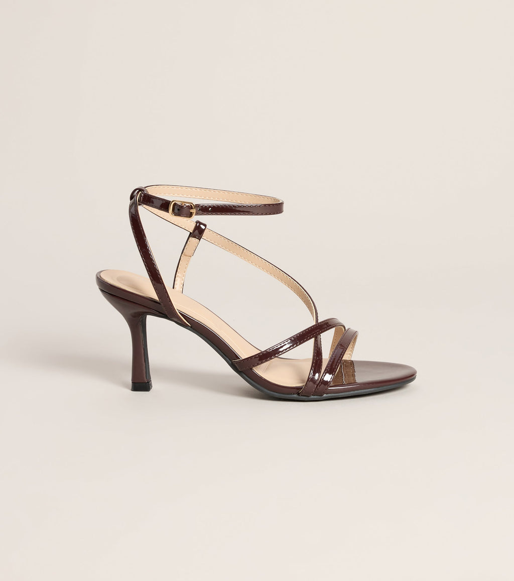 Pretty Little Plans Strappy Kitten Heels