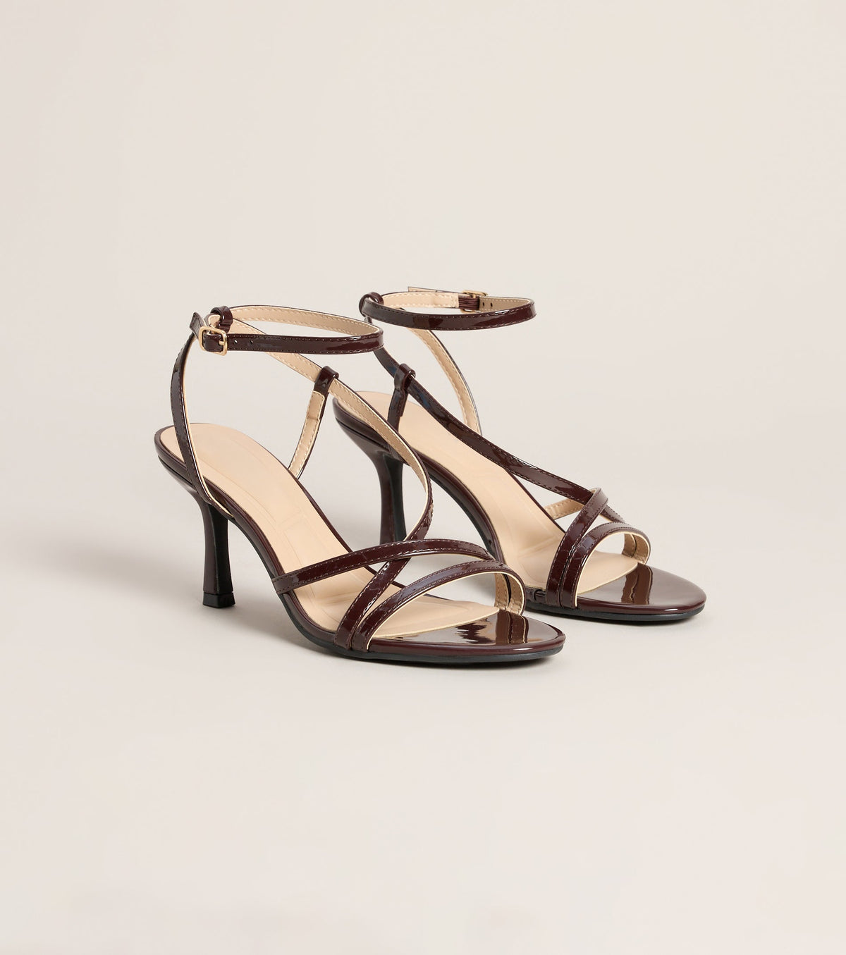Pretty Little Plans Strappy Kitten Heels
