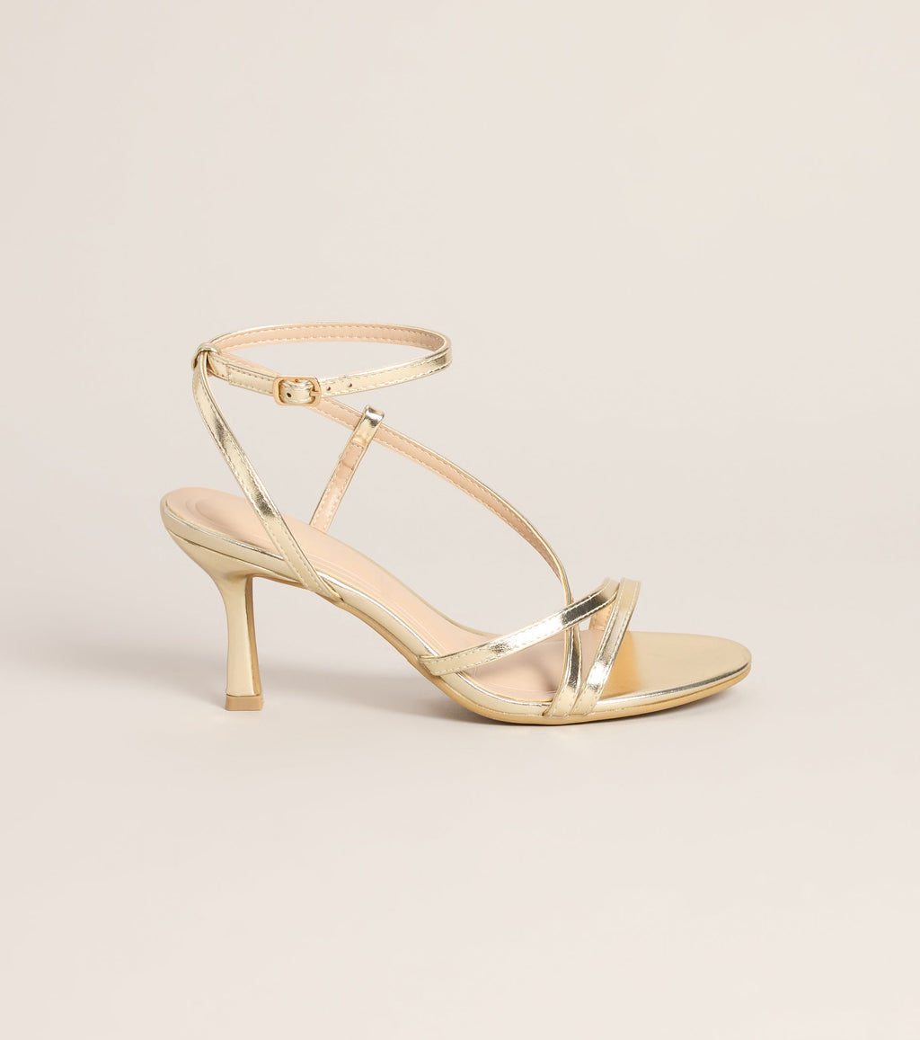 Pretty Little Plans Strappy Kitten Heels
