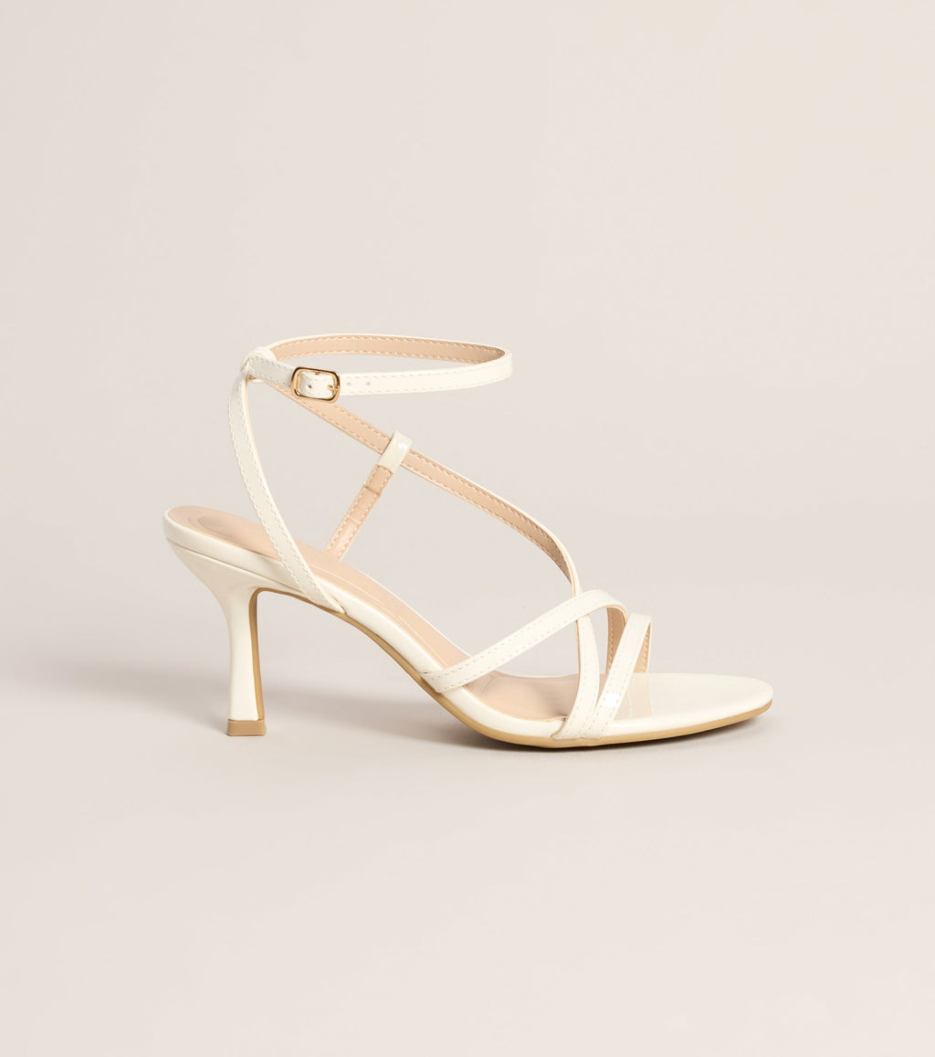 Pretty Little Plans Strappy Kitten Heels