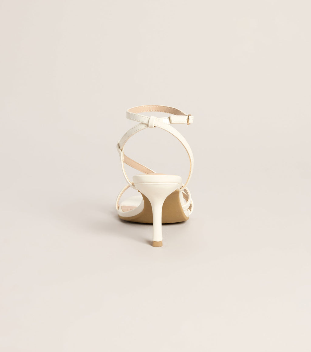 Pretty Little Plans Strappy Kitten Heels