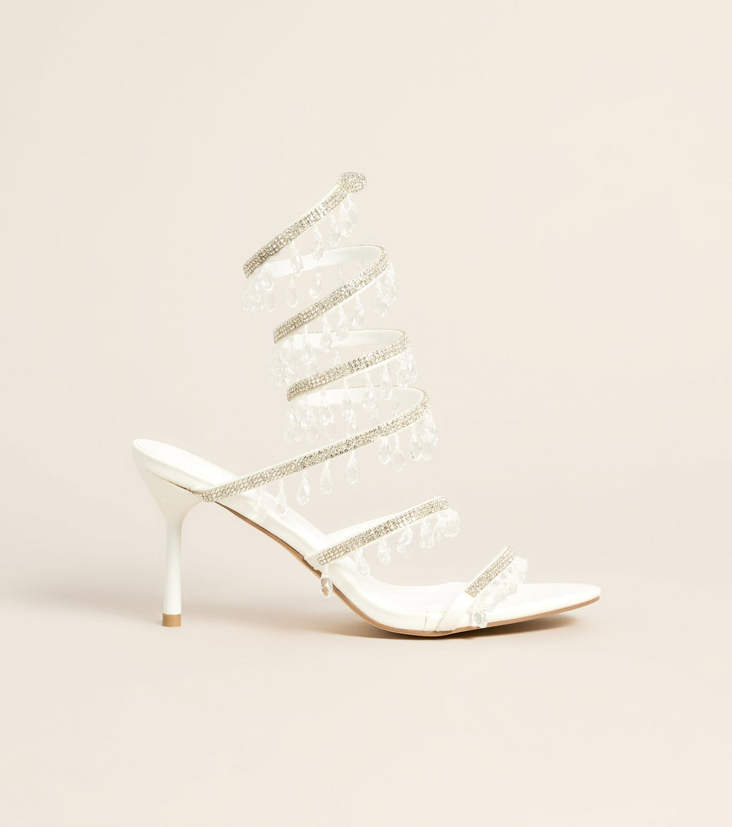 Dripping In Glam Beaded Spiral Stiletto Heels