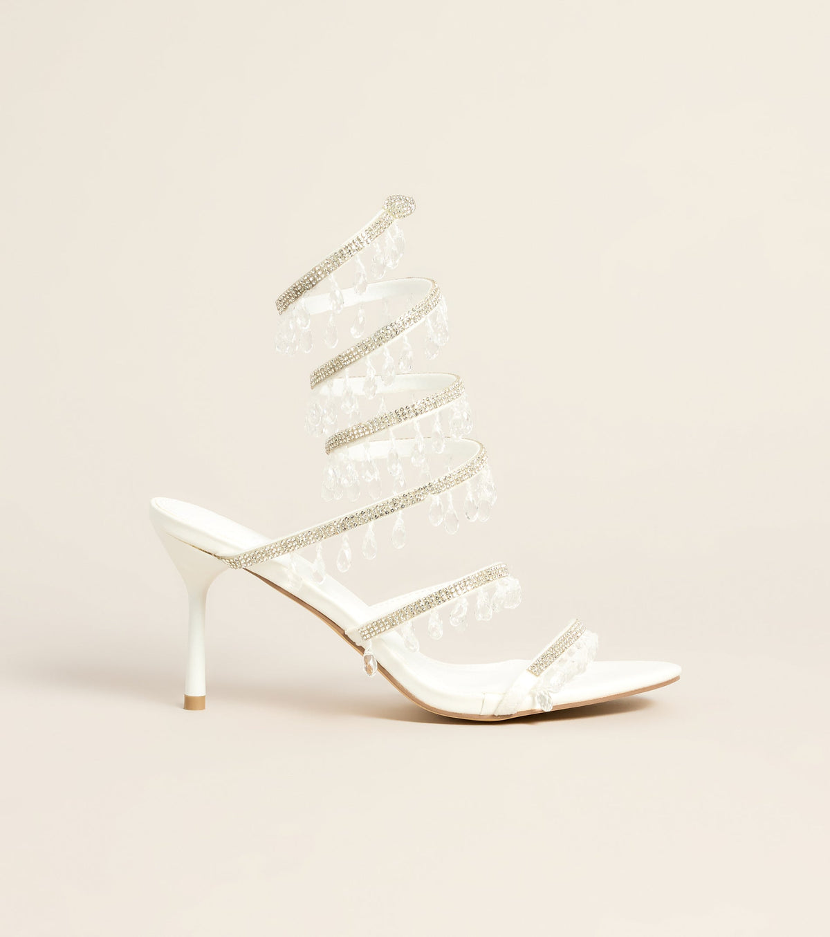 Dripping In Glam Beaded Spiral Stiletto Heels