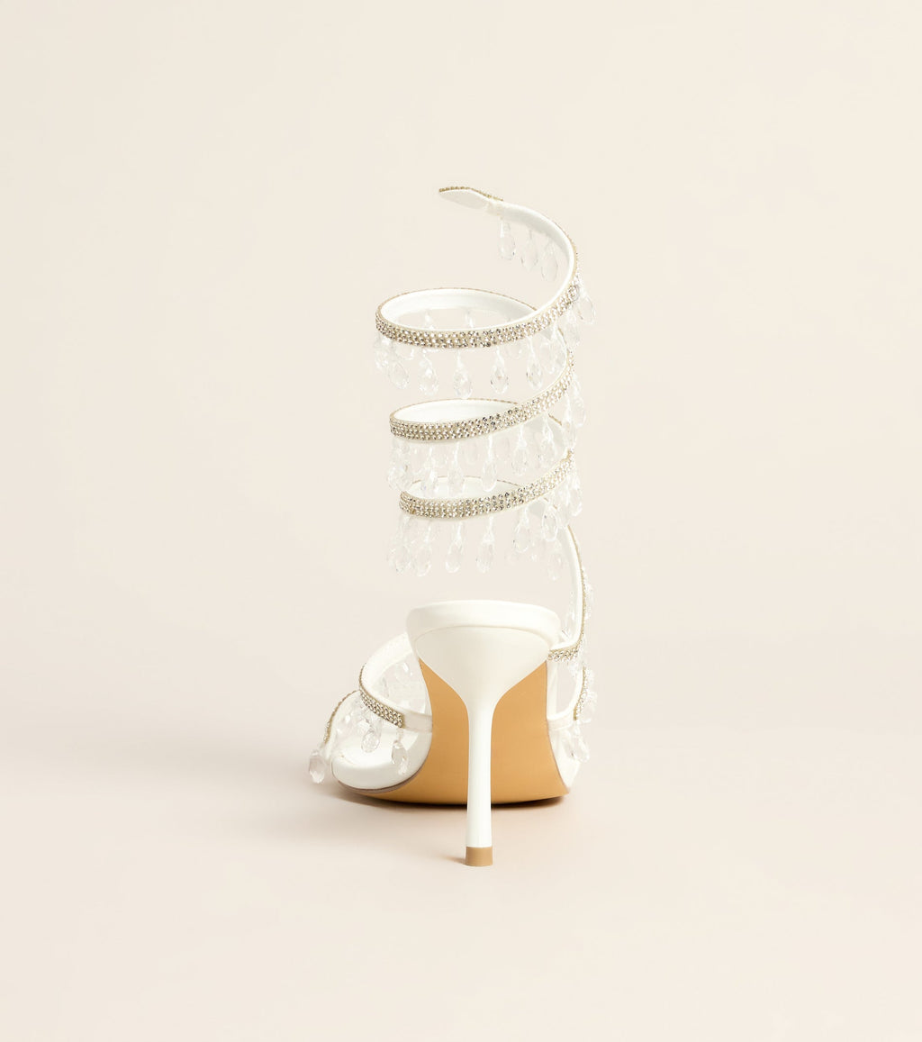 Dripping In Glam Beaded Spiral Stiletto Heels