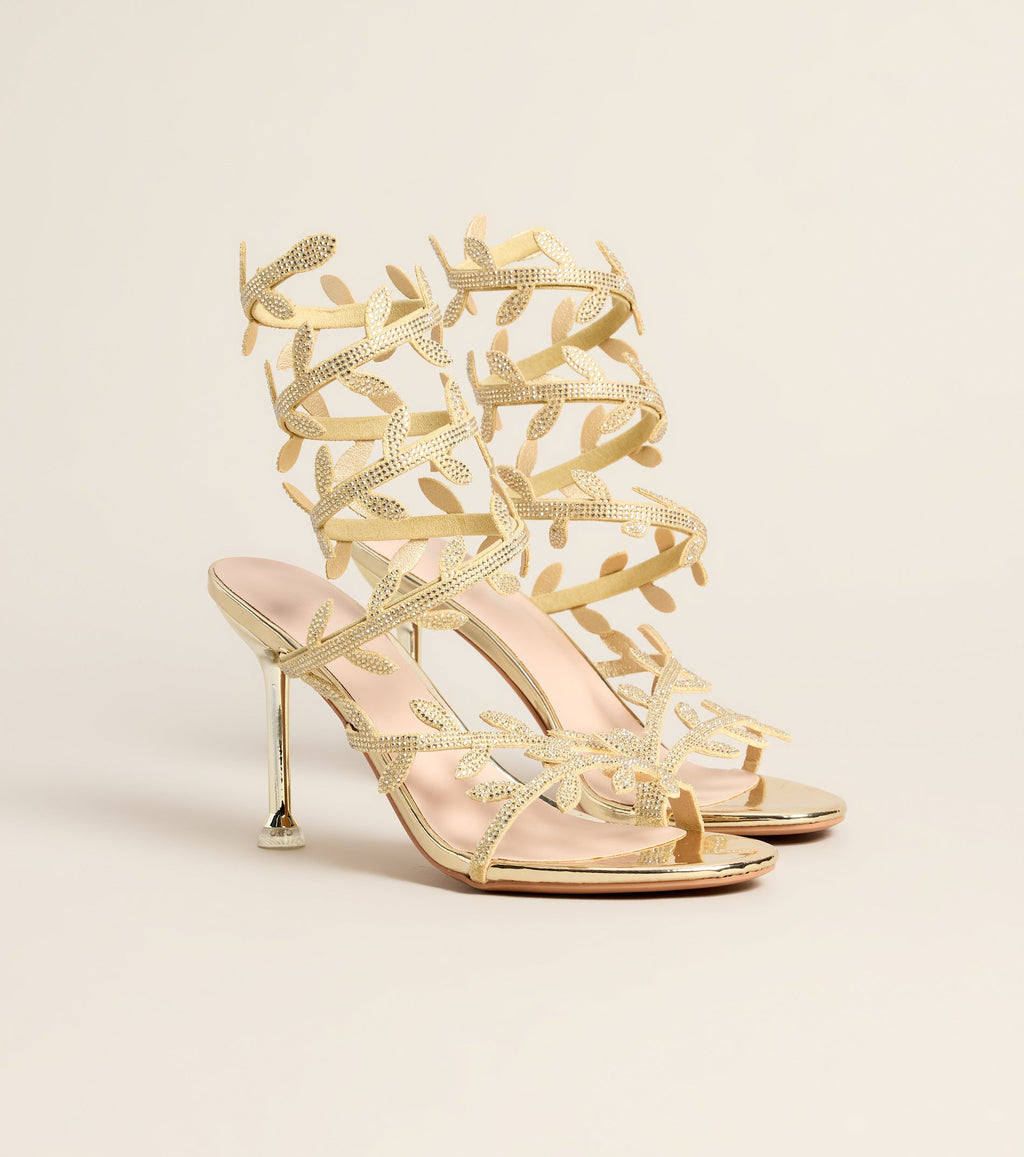 Garden After Dark Vine Spiral Stiletto Heels