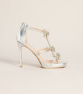 Bow Down Rhinestone Platform Stiletto Heels