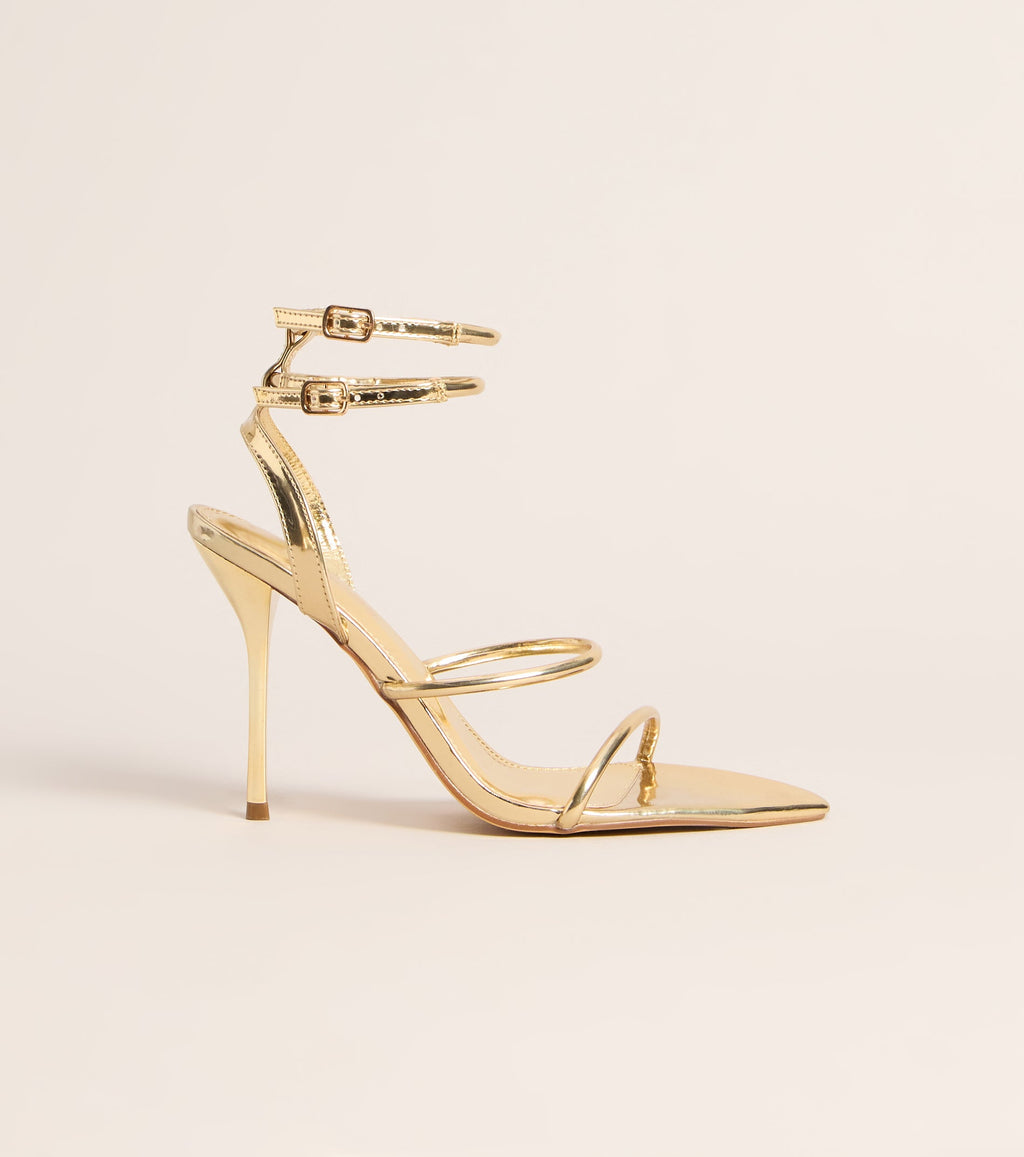 Double Take Multi-Strap Stiletto Heels