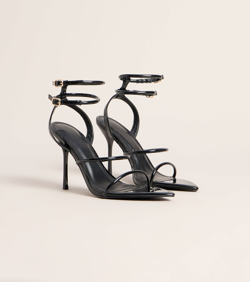 Double Take Multi-Strap Stiletto Heels