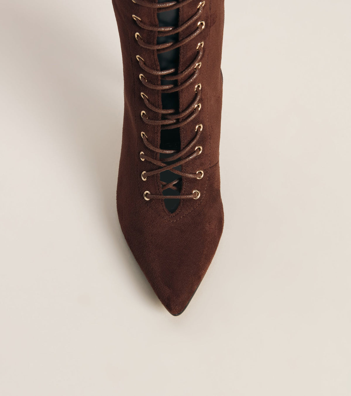 Lace Me Up Suede Stiletto Boots