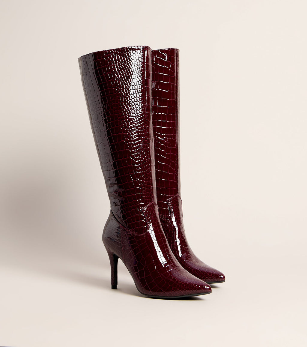 Sharp Instinct Knee High Stiletto Boots