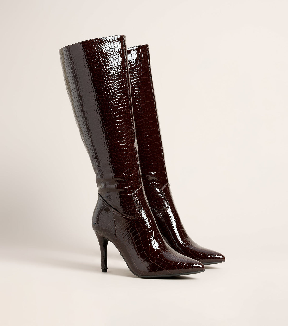 Sharp Instinct Knee High Stiletto Boots