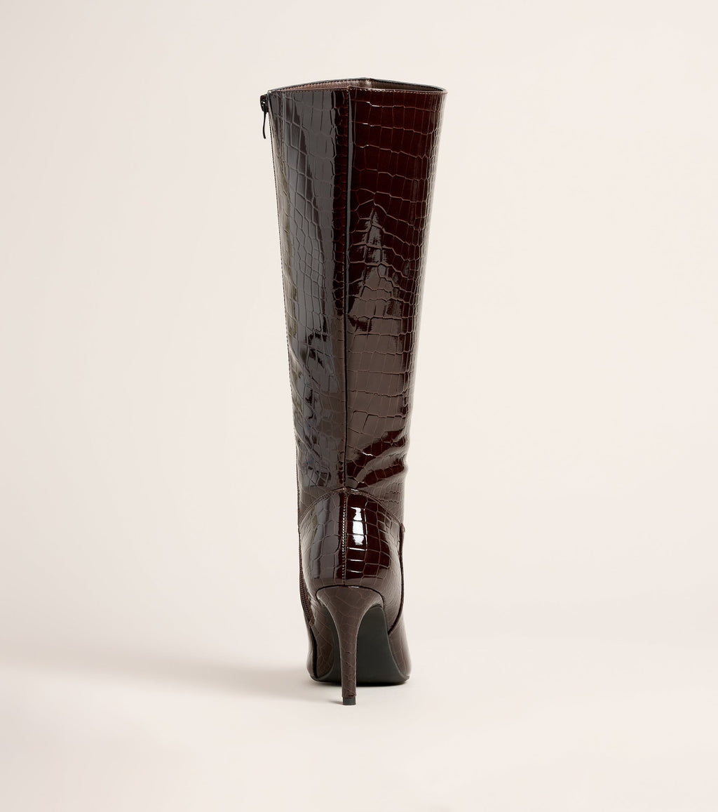 Sharp Instinct Knee High Stiletto Boots