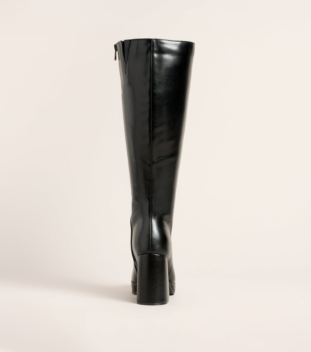 High Step Platform Knee High Boots
