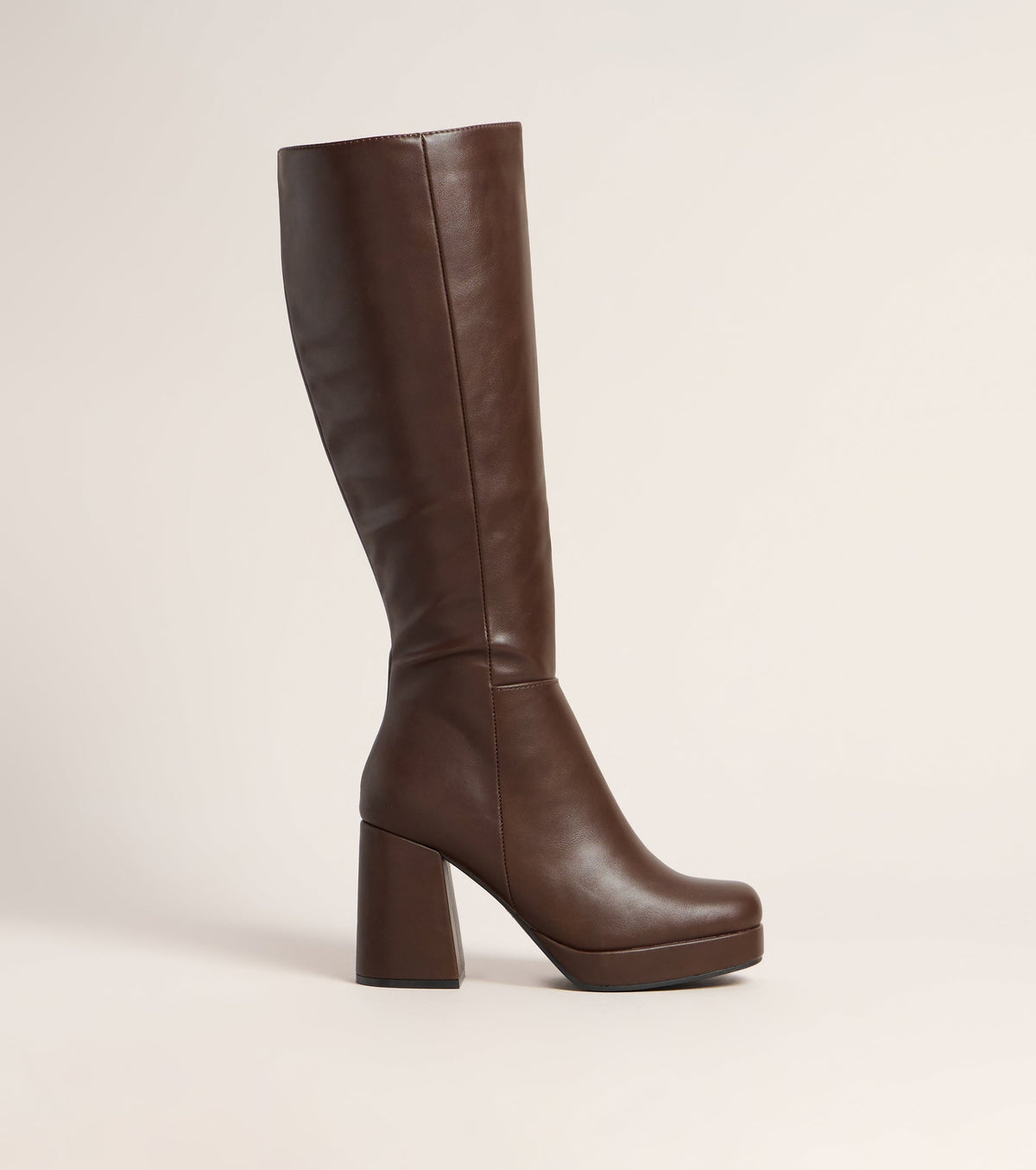 High Step Platform Knee High Boots