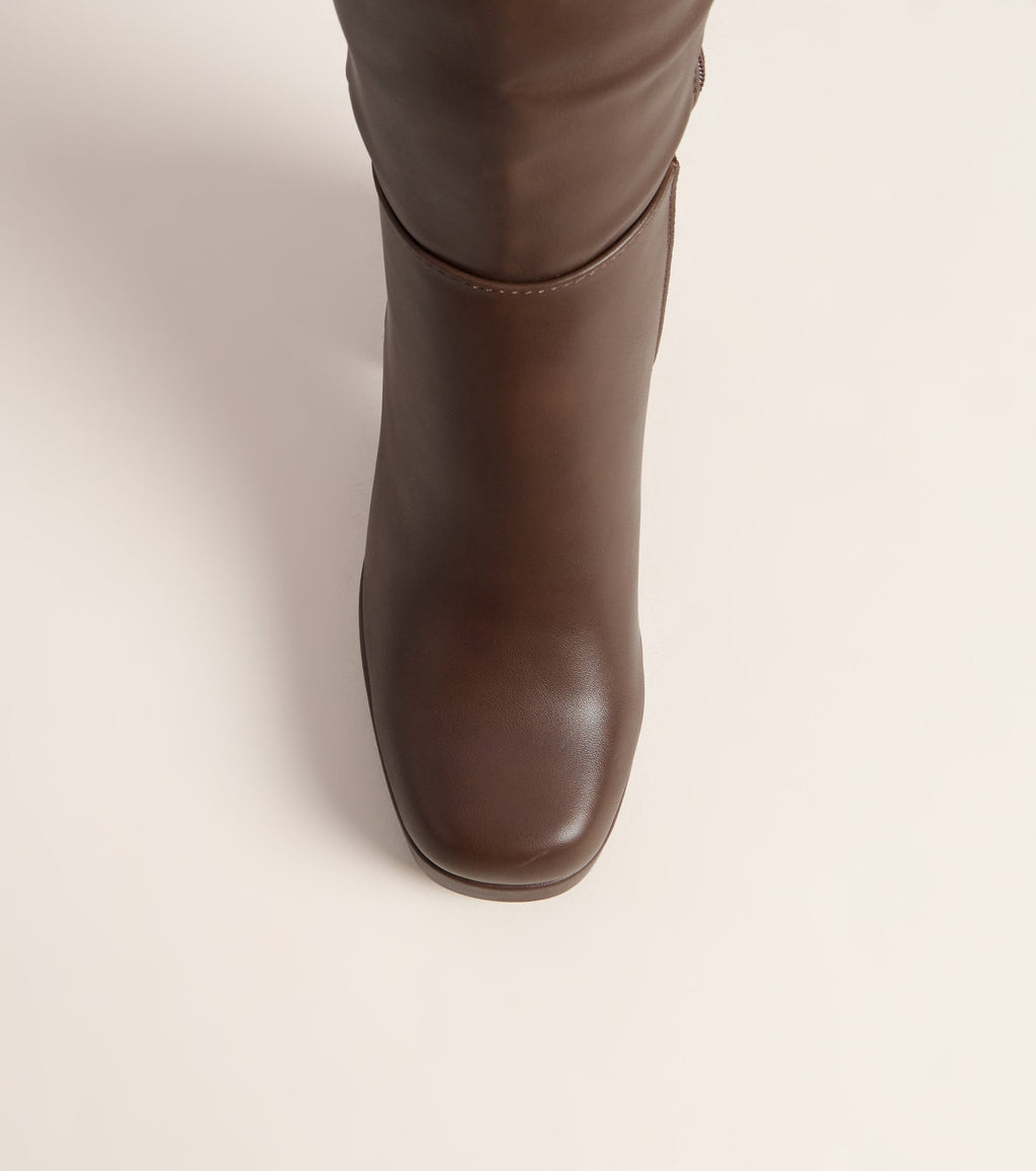 High Step Platform Knee High Boots