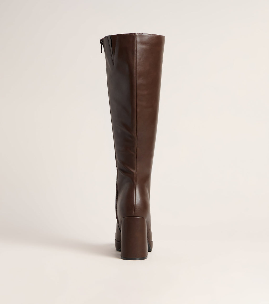 High Step Platform Knee High Boots