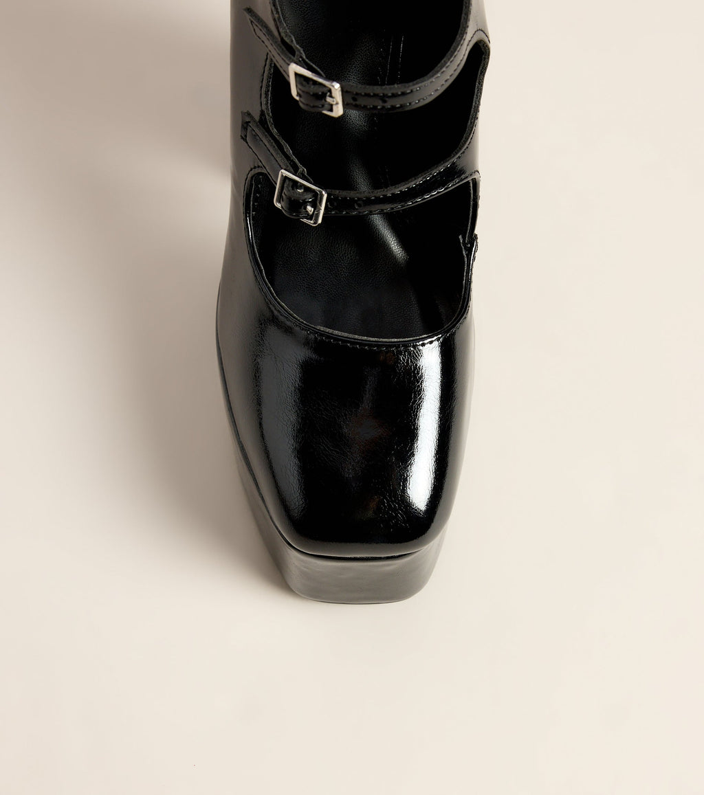 Risky Business Patent Buckle Booties