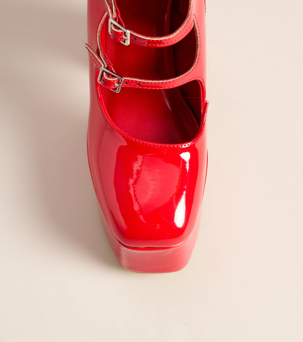 Risky Business Patent Buckle Booties