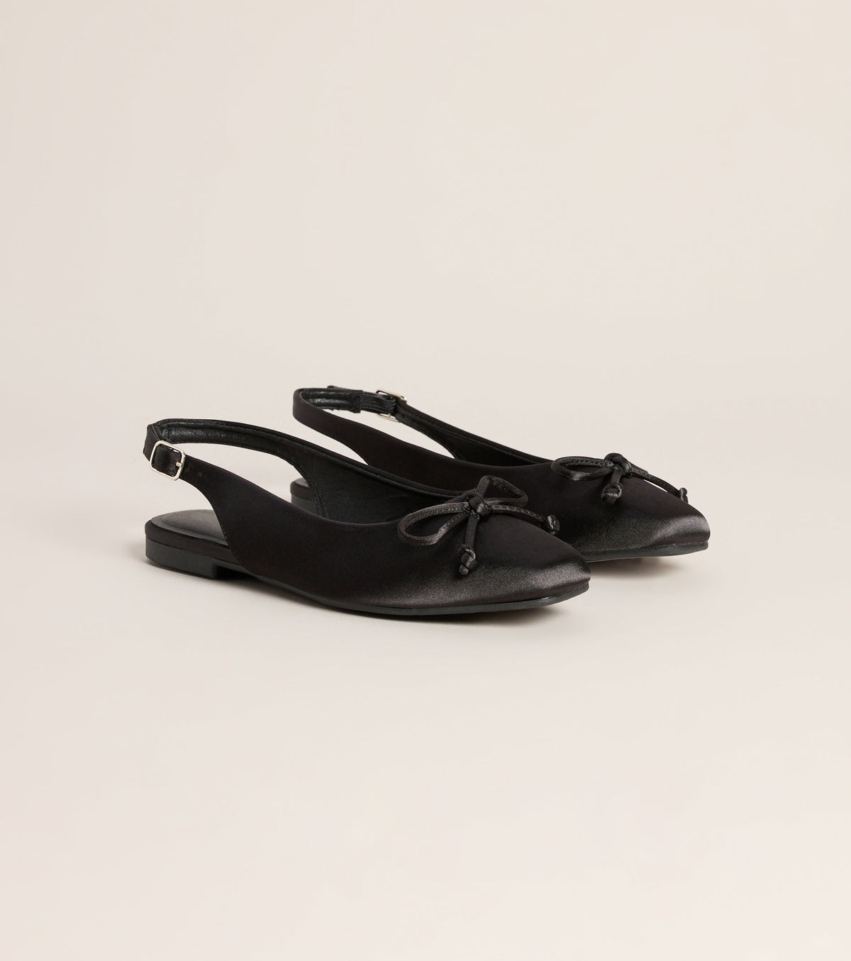 First Position Satin Bow Ballet Flats
