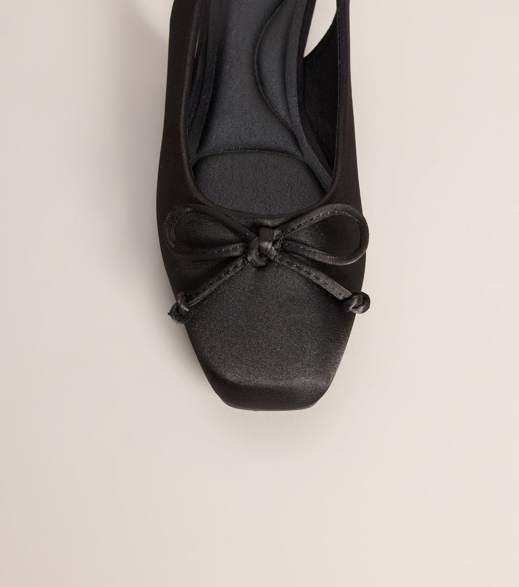 First Position Satin Bow Ballet Flats