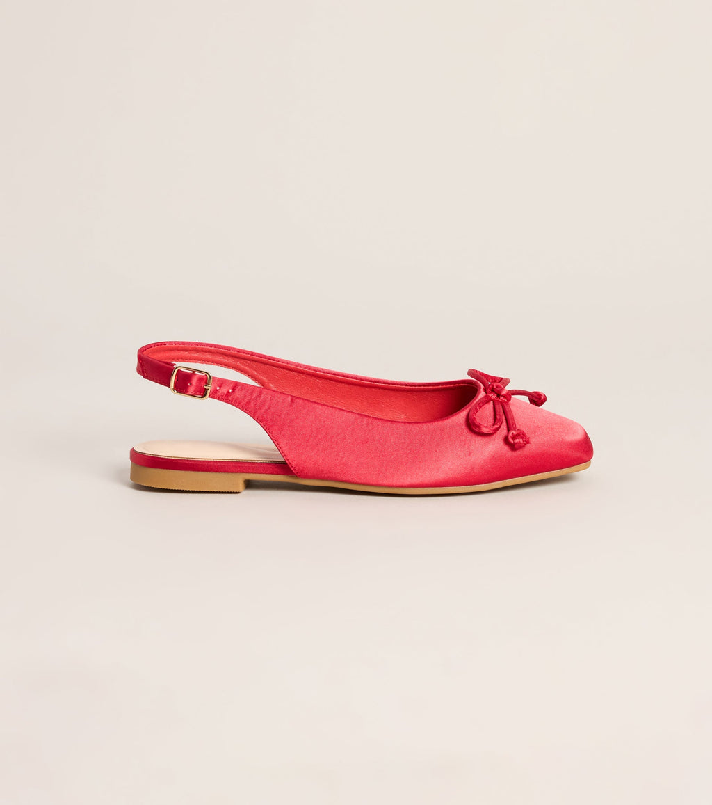 First Position Satin Bow Ballet Flats