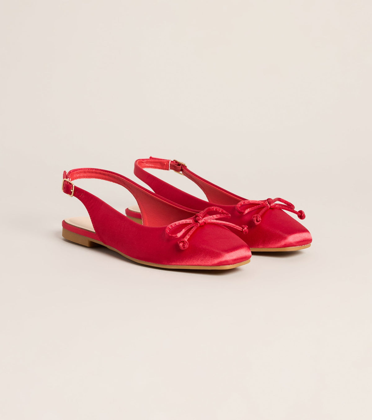 First Position Satin Bow Ballet Flats