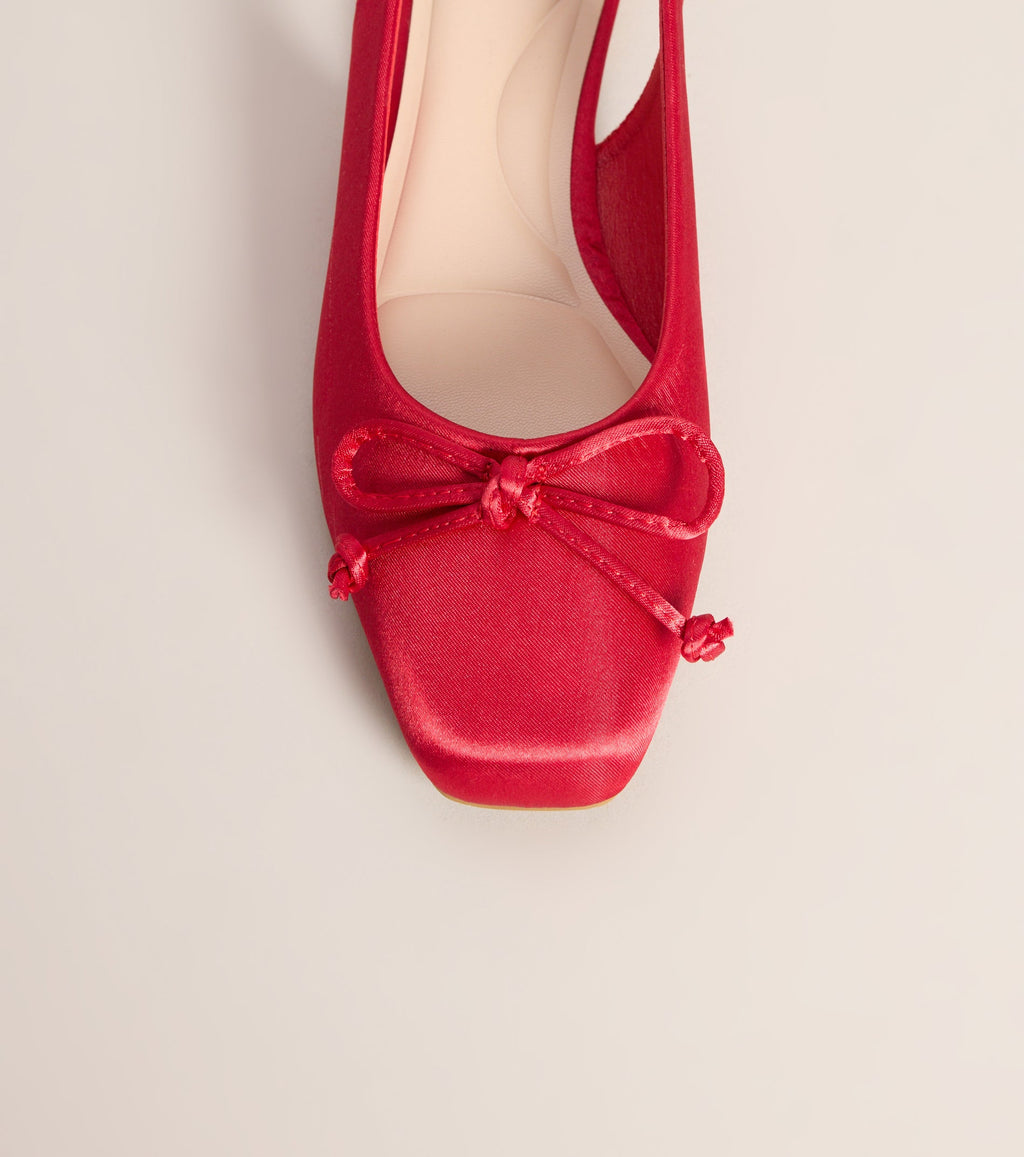 First Position Satin Bow Ballet Flats