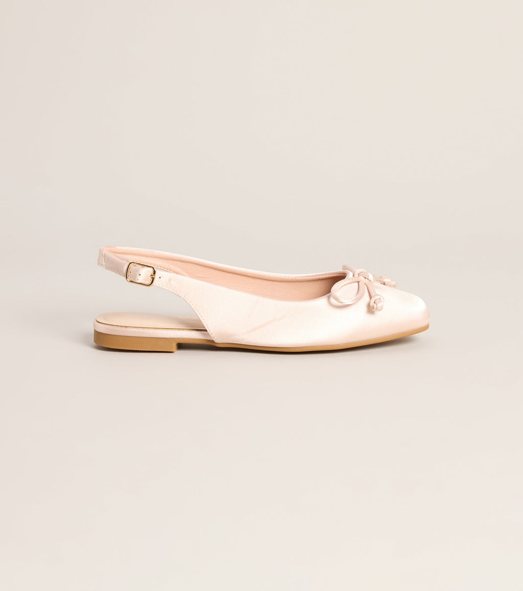 First Position Satin Bow Ballet Flats