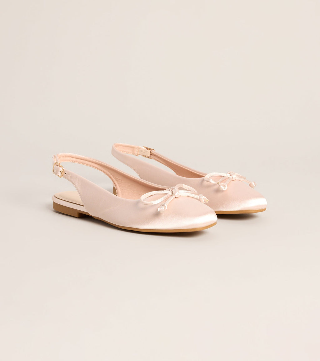 First Position Satin Bow Ballet Flats