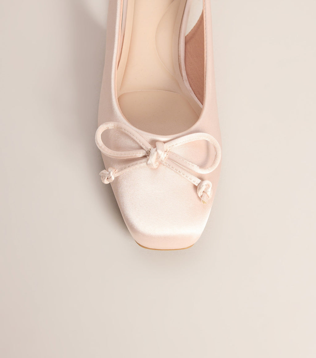 First Position Satin Bow Ballet Flats