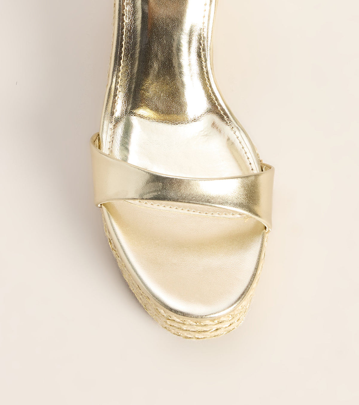 Chic On Arrival Metallic Espadrille Wedges