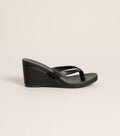 Elevated Look Faux Leather Wedge Sandals